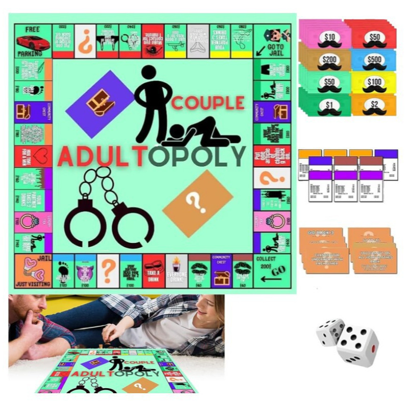 Party Games Usa - Couple Chessboard Monopolys Party Game, Adult