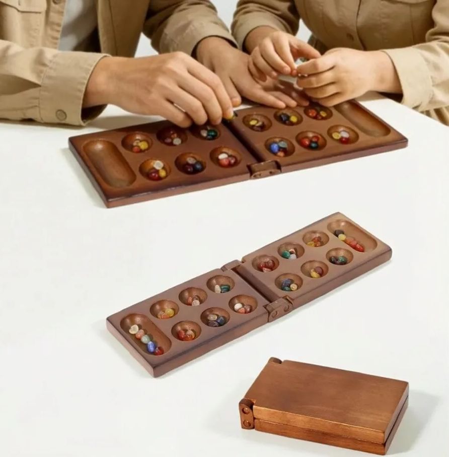 Party Games Classic - Classic Mancala Ancient African Chess Wooden