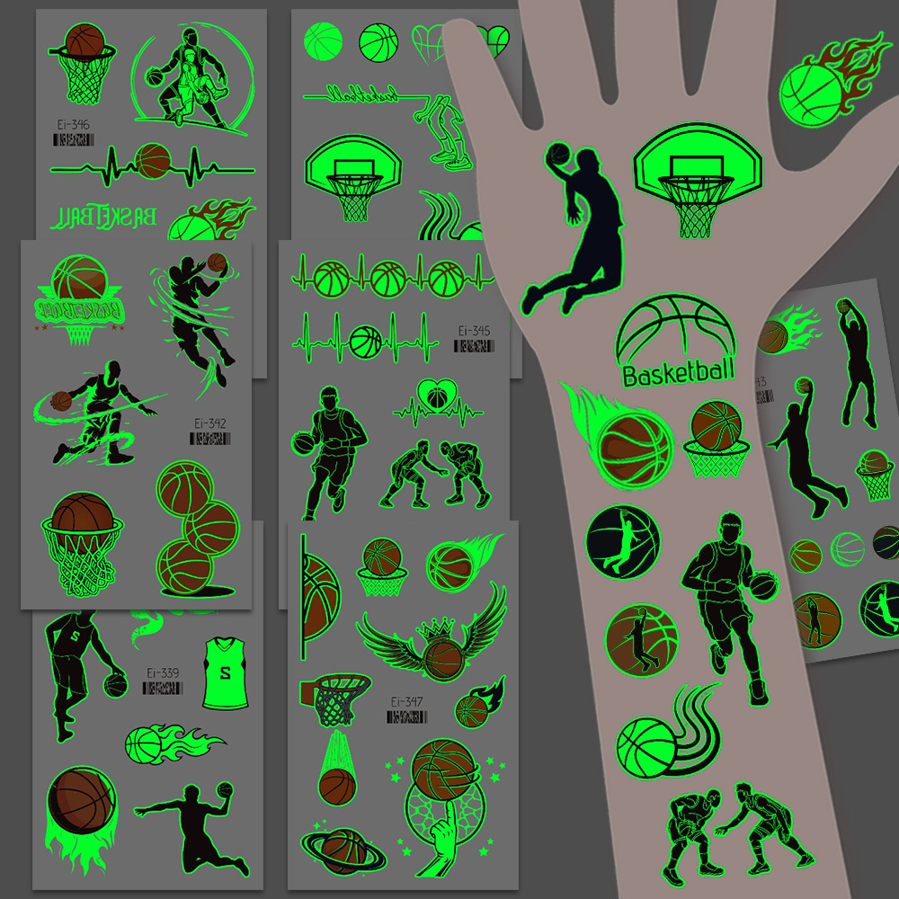 Party Games Easter For Kids - 10 Sheets Sports Basketball Theme Luminous