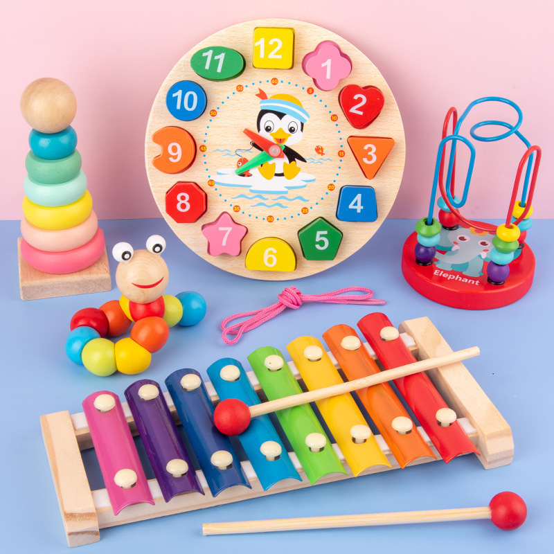 Party Games Kids Birthday - Montessori Baby Toys Kids 3D Wooden