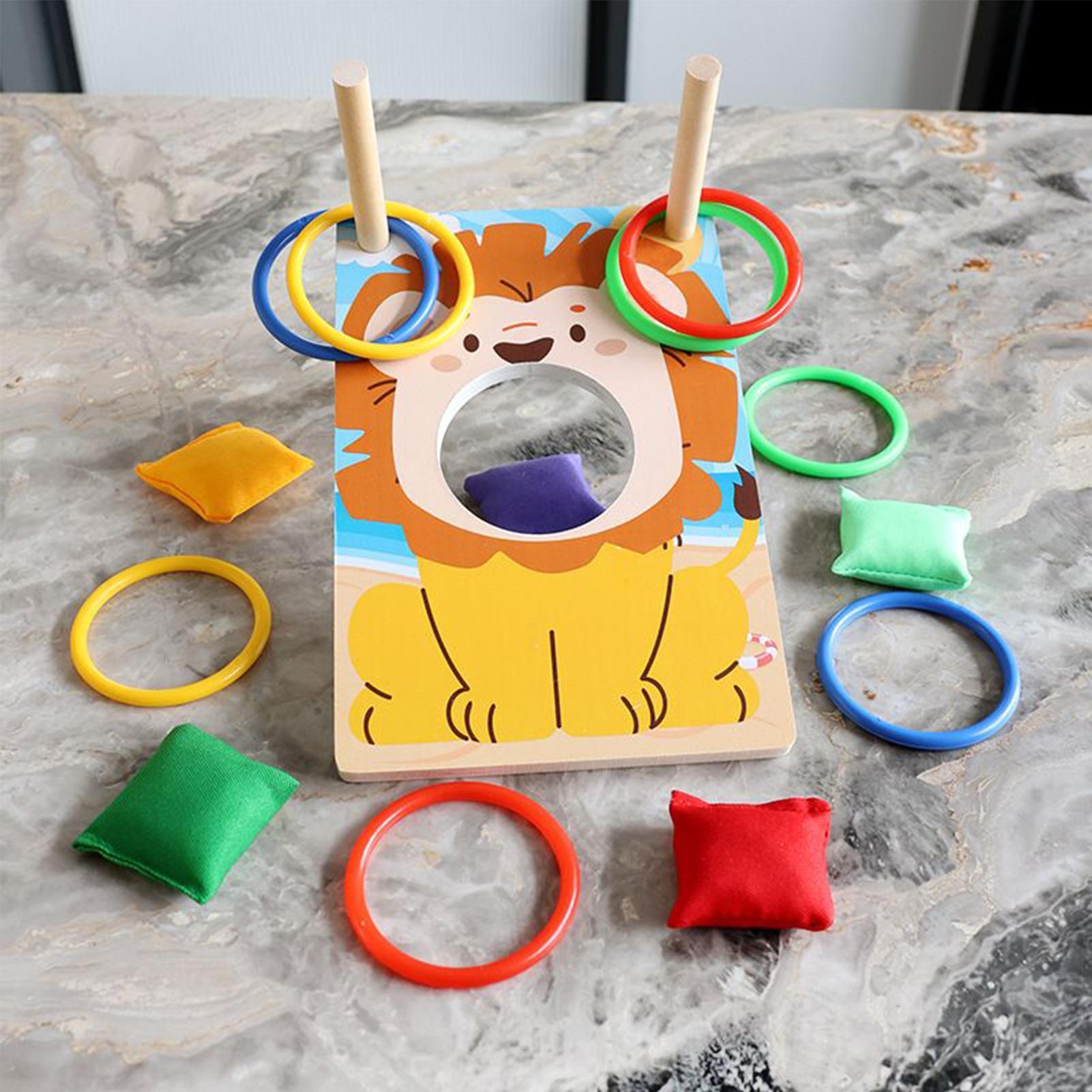 Party Games Adults Indoor - Wooden Bean Bag Toss Game Ring