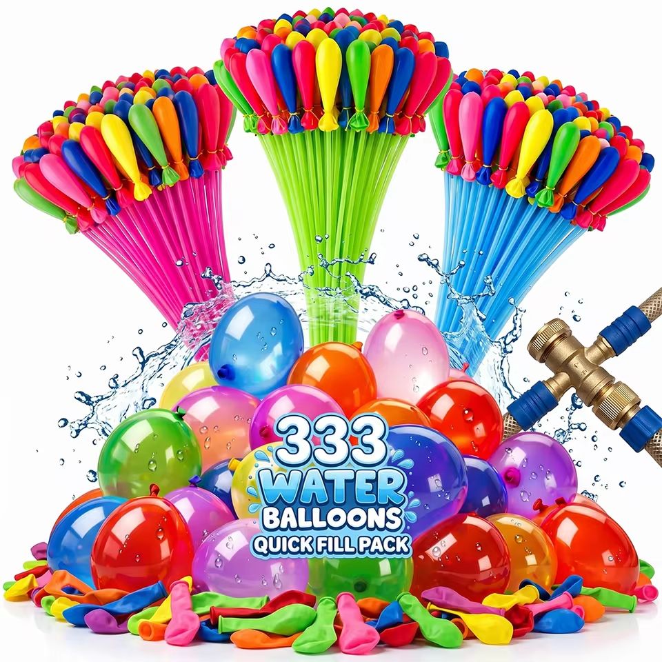 Quick Games Party - 333Pcs Quick Fill Water Balloons Self-Tying