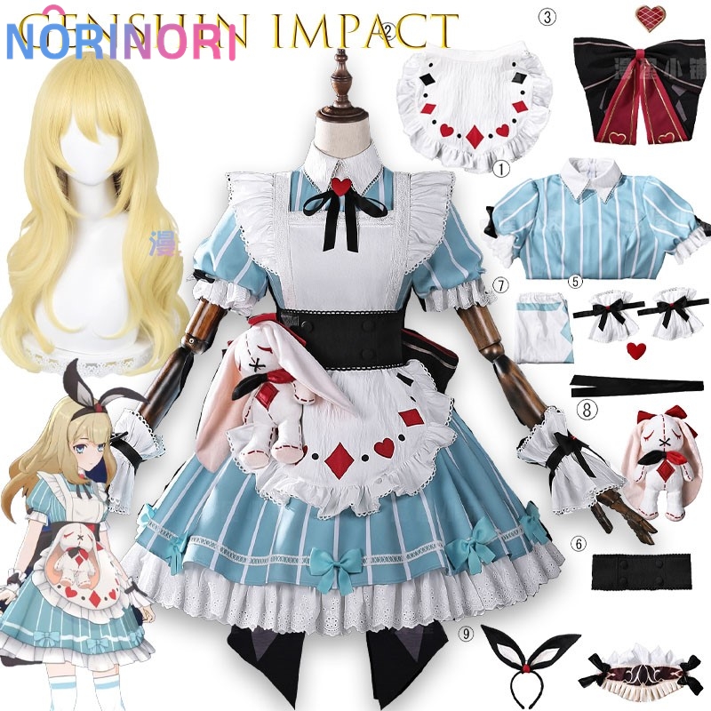 Genshin Impact Alice Cosplay C - đánh giá và giá Party Games Alice In Wonderland