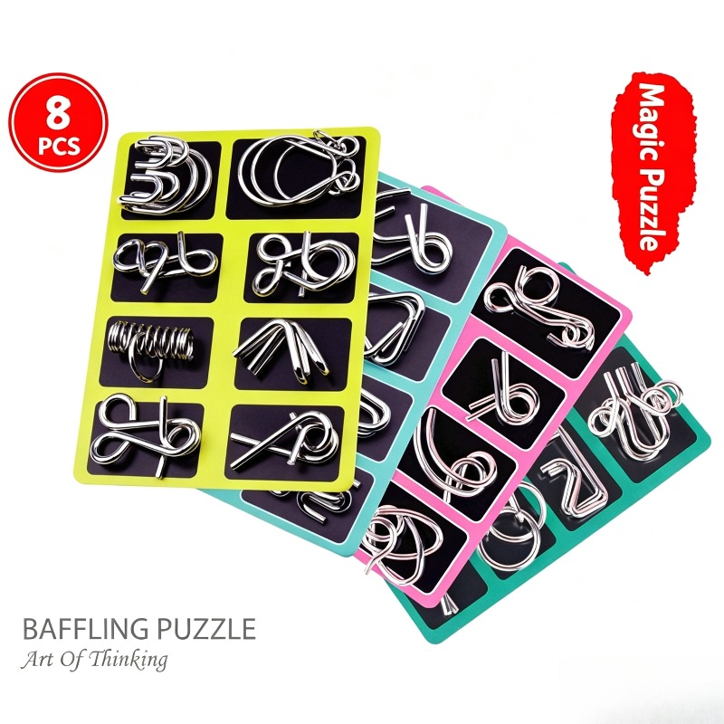 8 Pieces Metal Puzzle Set Clas - đánh giá và giá Party Games Kids And Adults