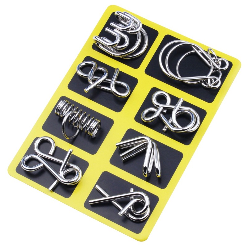 8 Pieces Metal Puzzle Set Clas - đánh giá và giá Party Games Kids And Adults