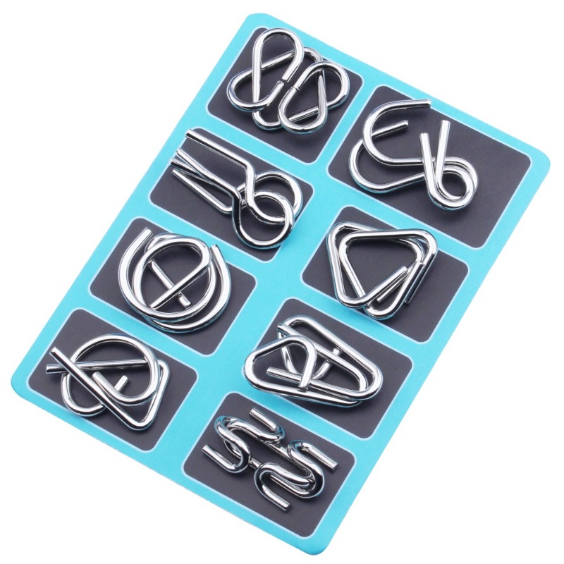 8 Pieces Metal Puzzle Set Clas - đánh giá và giá Party Games Kids And Adults