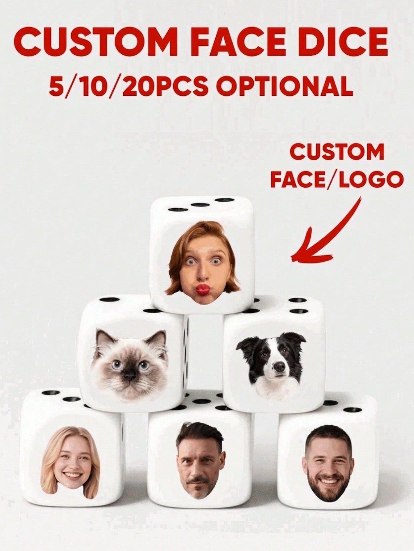 Custom Face Dice Personalized  - đánh giá và giá Party Games Groups