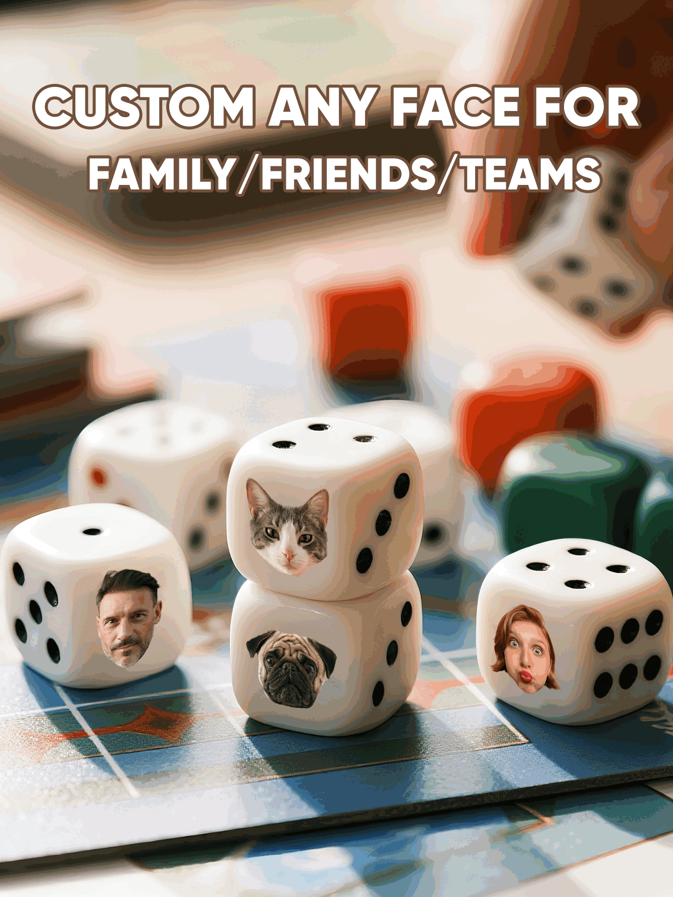 Custom Face Dice Personalized  - đánh giá và giá Party Games Groups