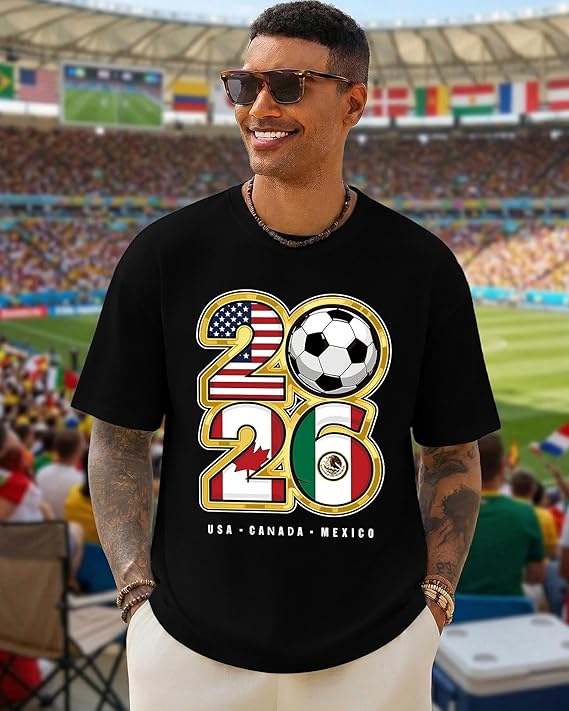 2026 Soccer Fan T-Shirt Men US - đánh giá và giá Party Games Usa