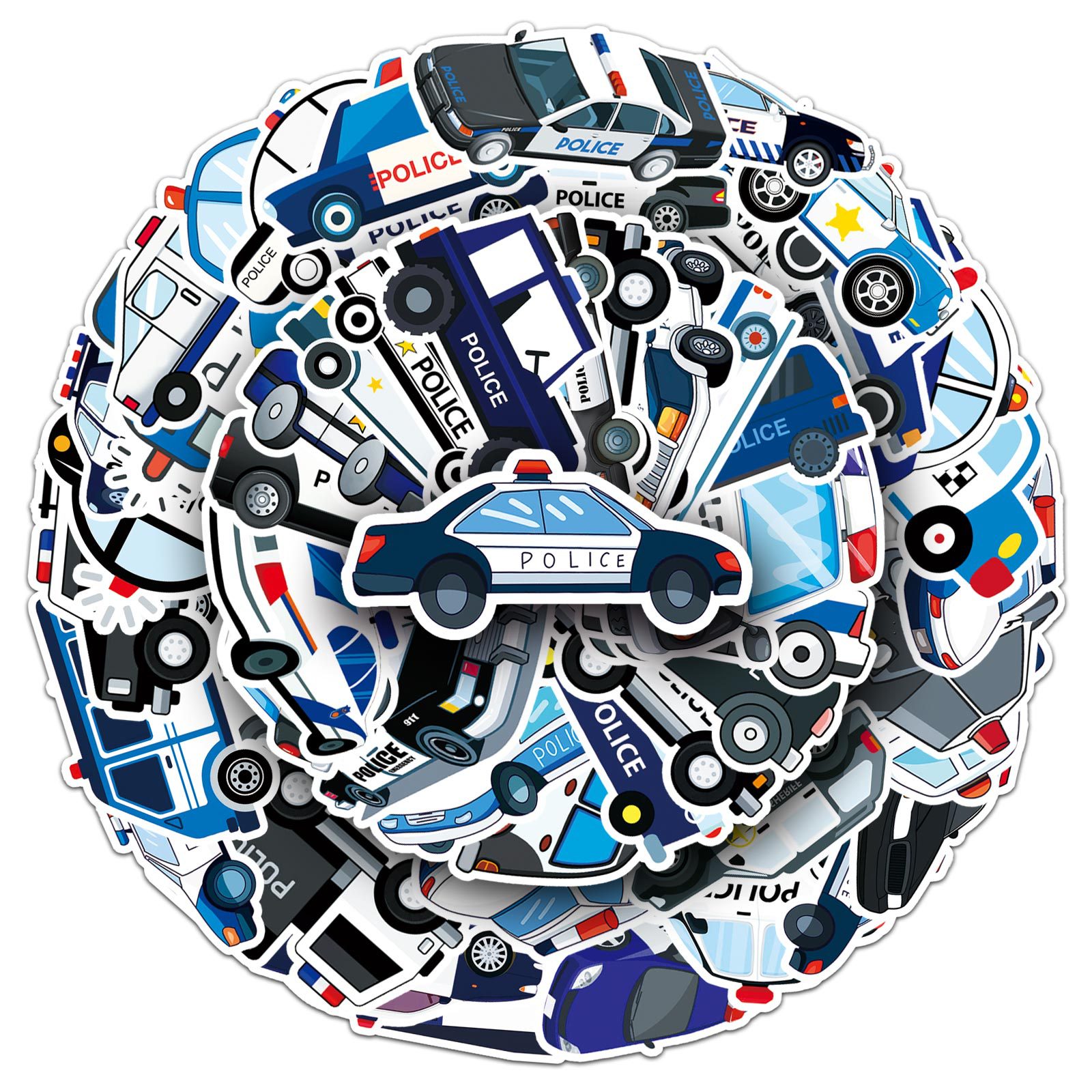 50Pcs Cartoon Police Car Theme - đánh giá và giá Party Games Kids Birthday