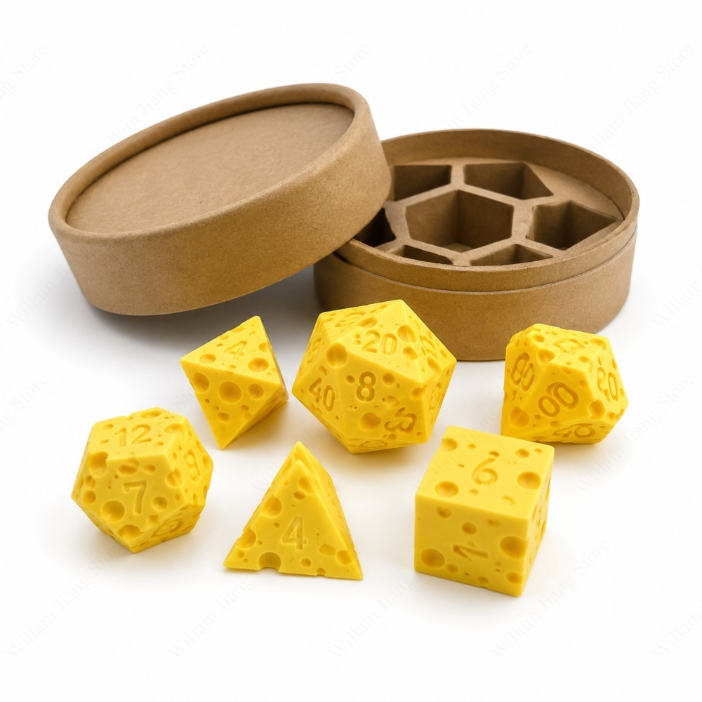 3D Printed Cheese Dice Set wit - đánh giá và giá Party Games At Christmas