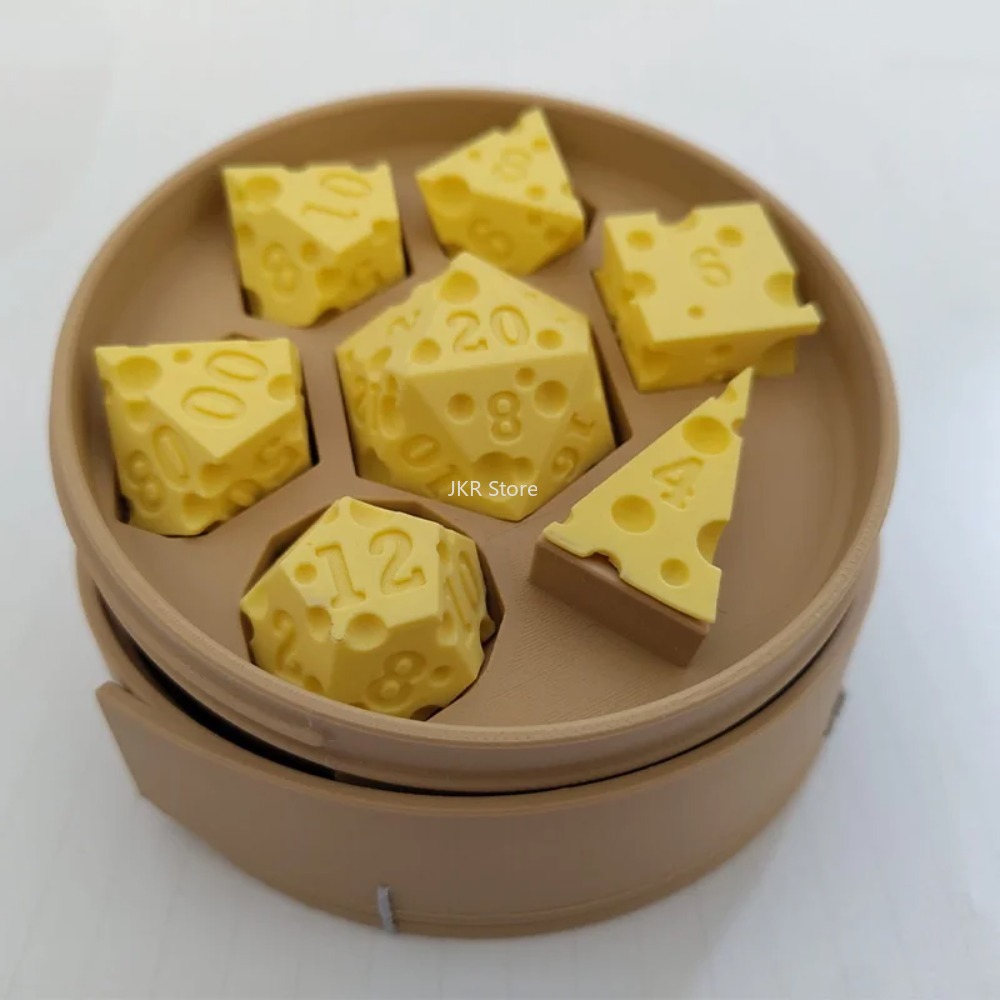 3D Printed Cheese Dice Set wit - đánh giá và giá Party Games At Christmas