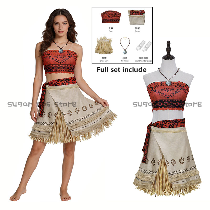 Halloween Dress Moana Inspired - đánh giá và giá Party Games Moana