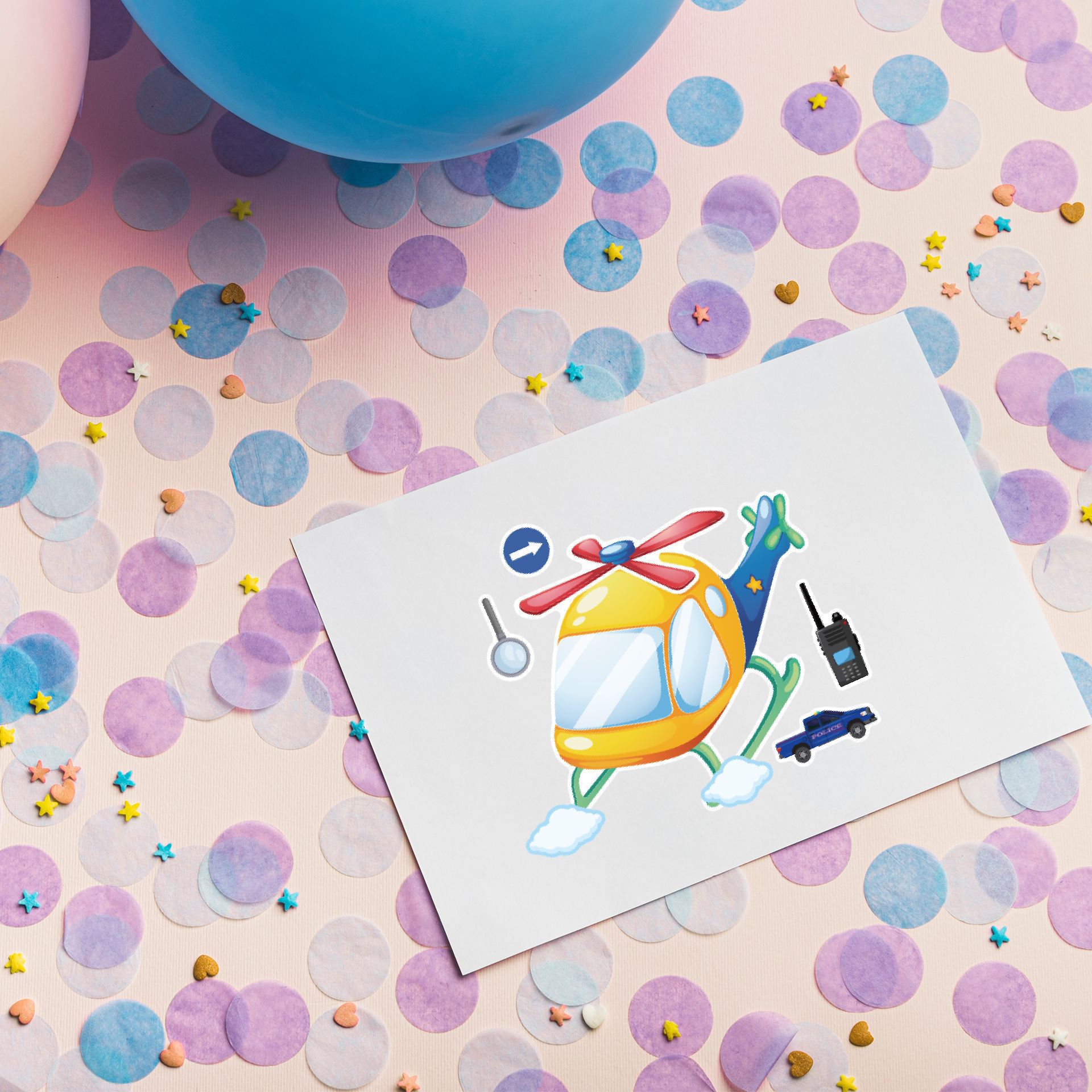 16Sheets Cartoon Vocation Poli - đánh giá và giá Party Games Kids Birthday