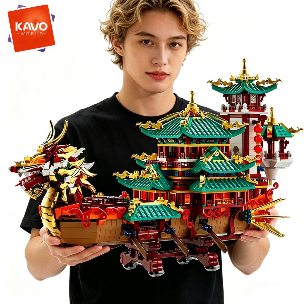 KAVOWORLD 2453pcs Dragon Boat  - đánh giá và giá Party Games Meaning