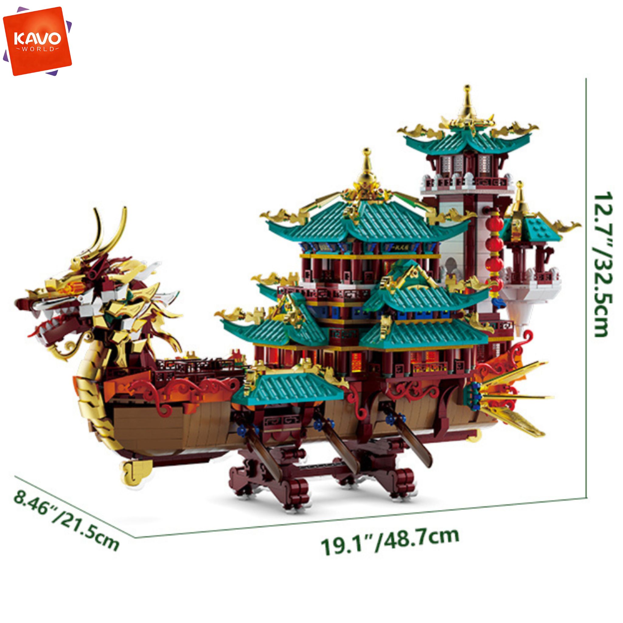 KAVOWORLD 2453pcs Dragon Boat  - đánh giá và giá Party Games Meaning
