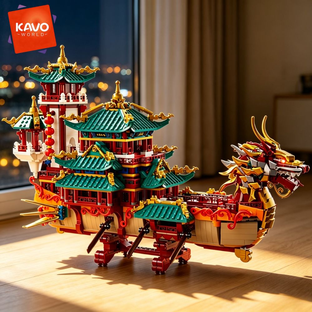 KAVOWORLD 2453pcs Dragon Boat  - đánh giá và giá Party Games Meaning