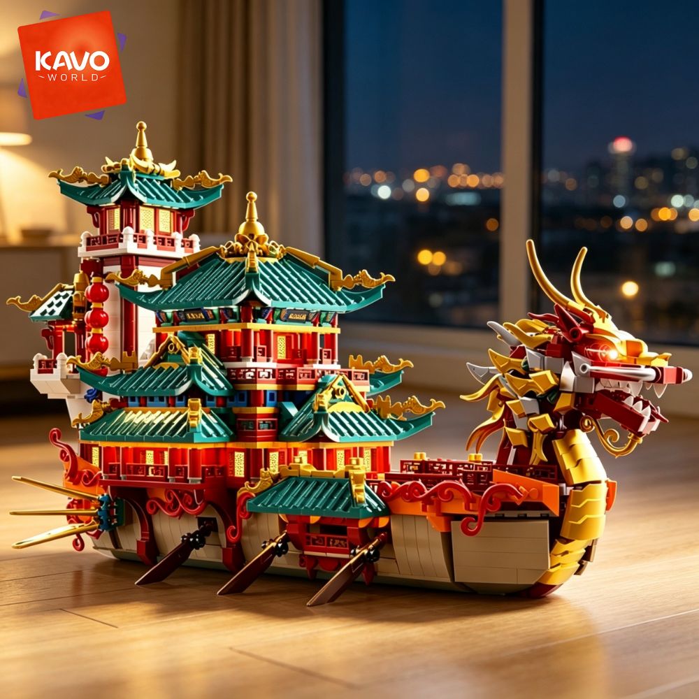 KAVOWORLD 2453pcs Dragon Boat  - đánh giá và giá Party Games Meaning
