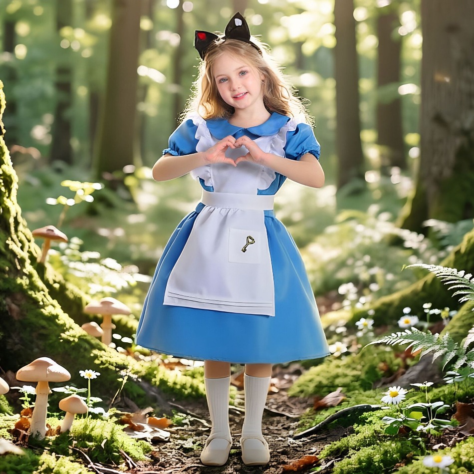 Children Girls Blue Alice Wond - đánh giá và giá Party Games Alice In Wonderland