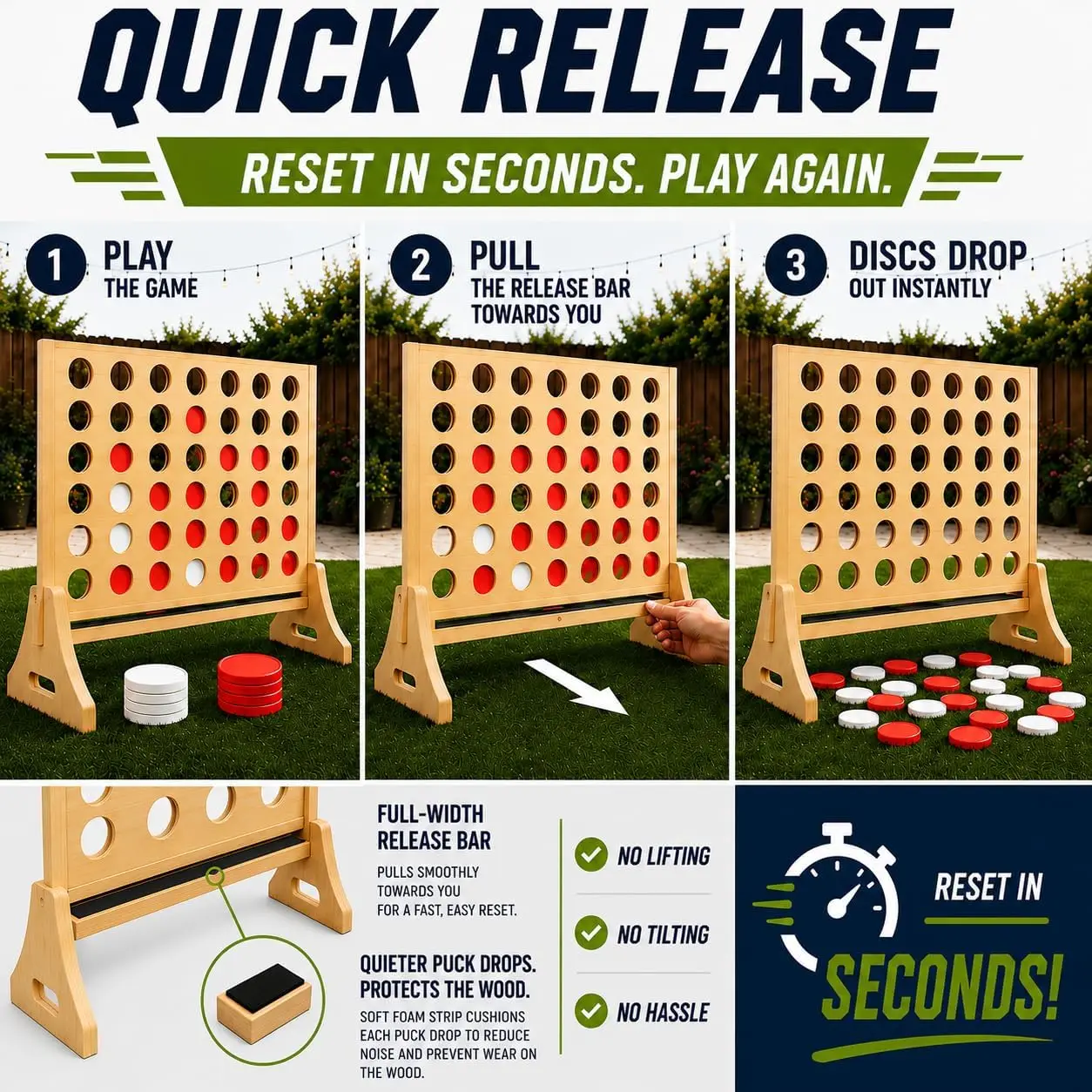 Giant 4 in a Row Game for Fami - đánh giá và giá Party Games Adults Indoor